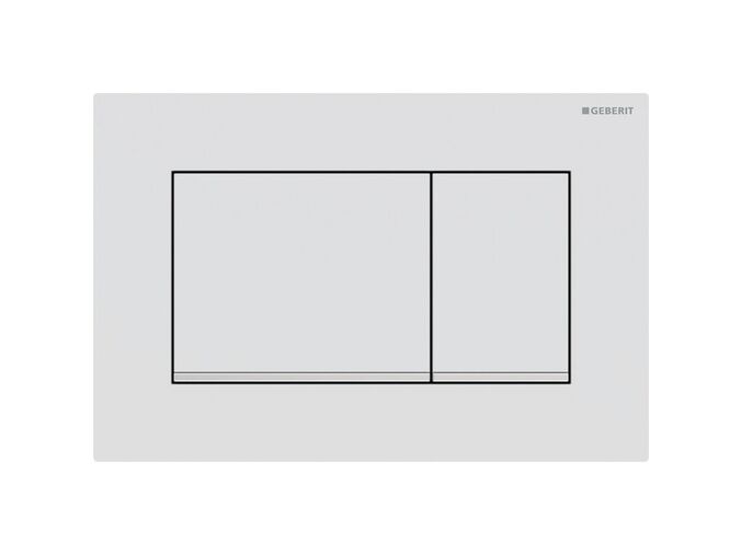 Geberit Sigma20 ovládací tlačítko, pro 2 množství splachování, lakováná bílá matná easy-to-clean/chrom lesk
