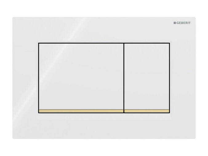 Geberit Sigma30 ovládací tlačítko, pro 2 množství splachování, bílá/pozlacená