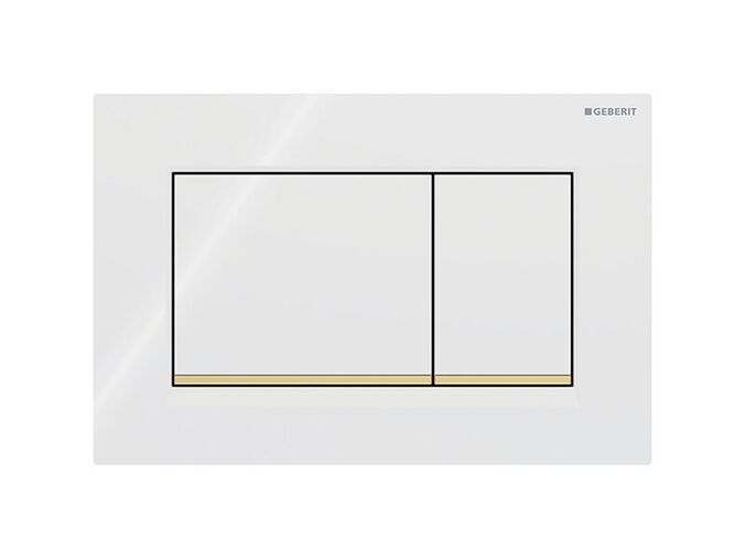 Geberit Sigma20 ovládací tlačítko, pro 2 množství splachování, bílá/pozlacená