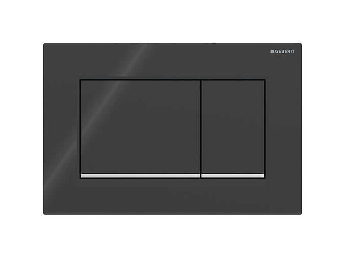 Geberit Sigma20 ovládací tlačítko, pro 2 množství splachování, černá/chrom lesk