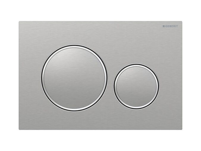 Geberit Sigma20 ovládací tlačítko, pro 2 množství splachování, přišroubovatelné, nerezová ocel kartáčovaná easy-to-clean/leštěná
