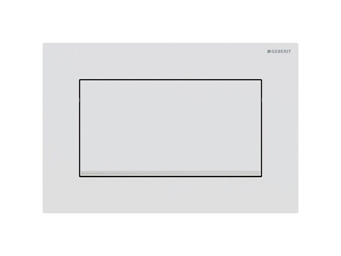 Geberit Sigma30 ovládací tlačítko, pro splachování Start/Stop, lakováná bílá matná easy-to-clean/chrom lesk
