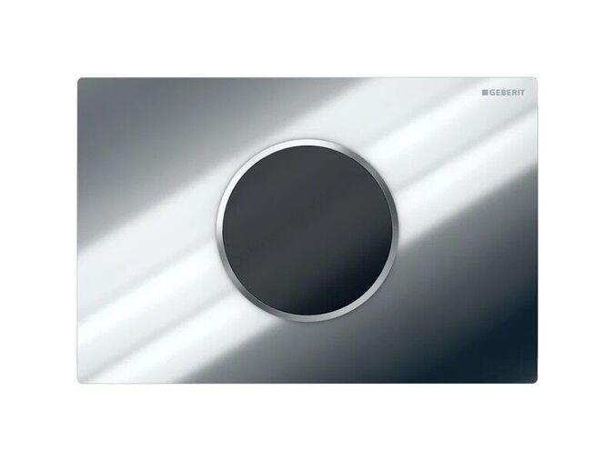 Geberit Sigma10 ovládání WC, elektronické ovládání splachování, napájení z baterie, 2 množství splachování, ovládací tlačítko Sigma10, automatické/bezdotykové, chrom lesk/mat