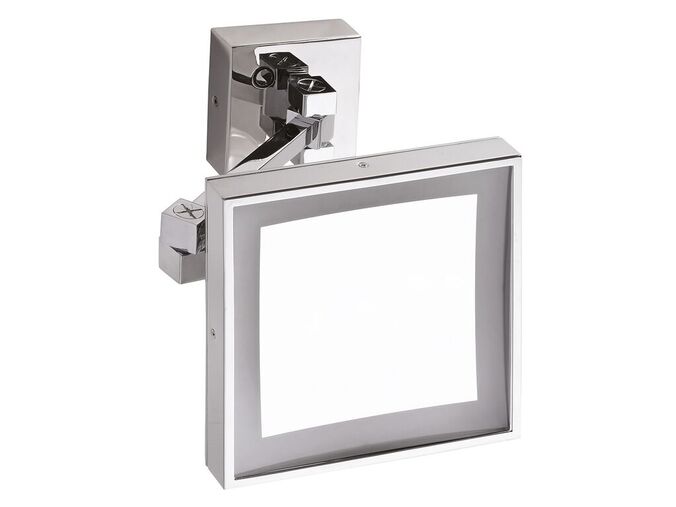 Bemeta Kosmetická zrcátka kosmetické zrcátko 200x200 mm, na rameni, s LED osvětlením, chrom