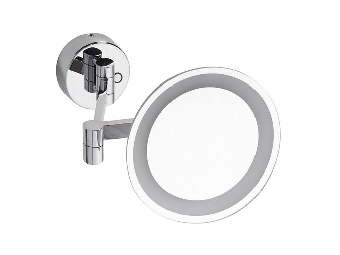 Bemeta Kosmetická zrcátka kosmetické zrcátko průměr 200 mm, na rameni, s LED osvětlením, chrom