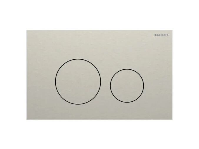 Geberit Round ovládací tlačítko, pro 2 množství splachování, nikl kartáčovaný, easy-to-clean