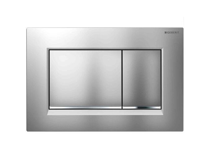Geberit Sigma20 ovládací tlačítko, pro 2 množství splachování, lakovaný chrom mat easy-to-clean/chrom lesk