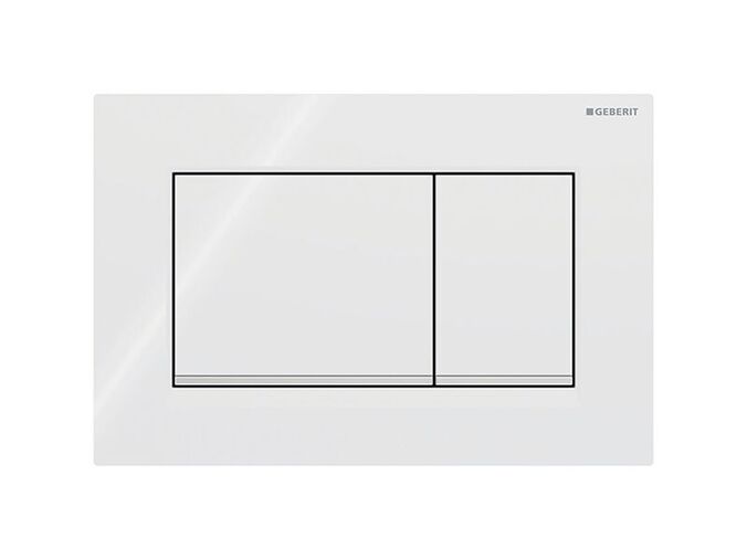 Geberit Sigma20 ovládací tlačítko, pro 2 množství splachování, bílá/chrom lesk
