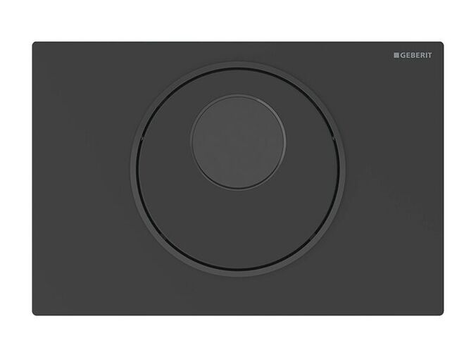 Geberit Sigma10 bezdotykové elektronické ovládací tlačítko, pro 2 množství splachování, černá mat, povrch easy-to-clean