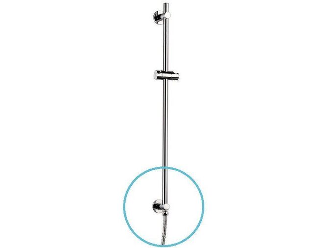 Sapho Sprchová tyč s vývodem vody, posuvný držák, kulatá, 720mm, chrom