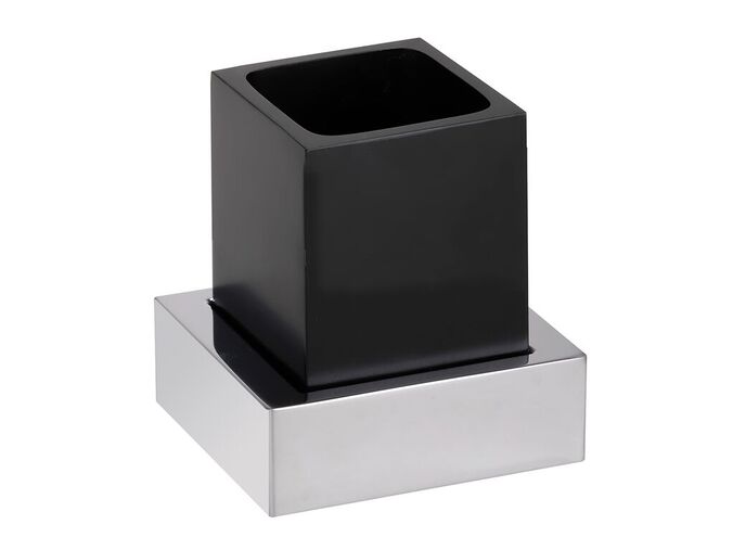 Bemeta Gamma držák kartáčků na zeď, chrom/černá