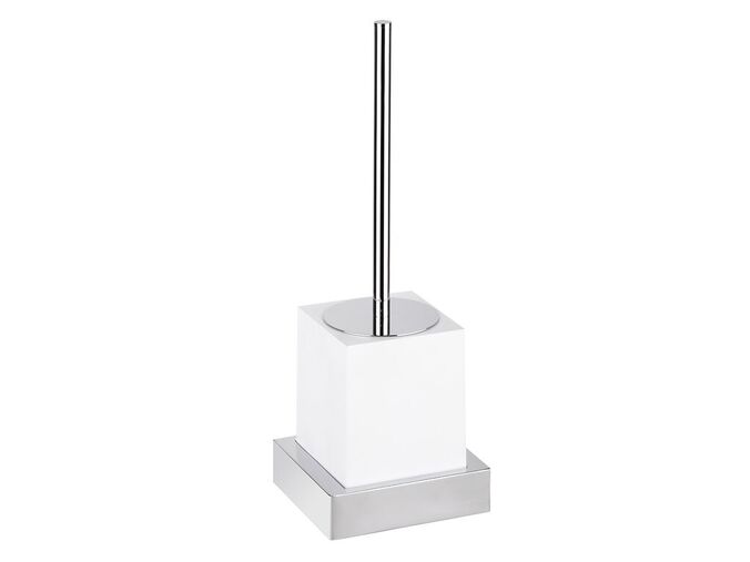 Bemeta Gamma WC štětka s držákem na zeď, bílá/chrom