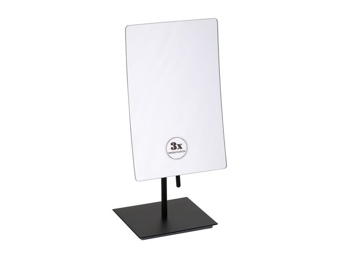 Bemeta Kosmetická zrcátka kosmetické zrcátko 210x130 mm, jednostranné, na postavení, 3x zvětšující, černé
