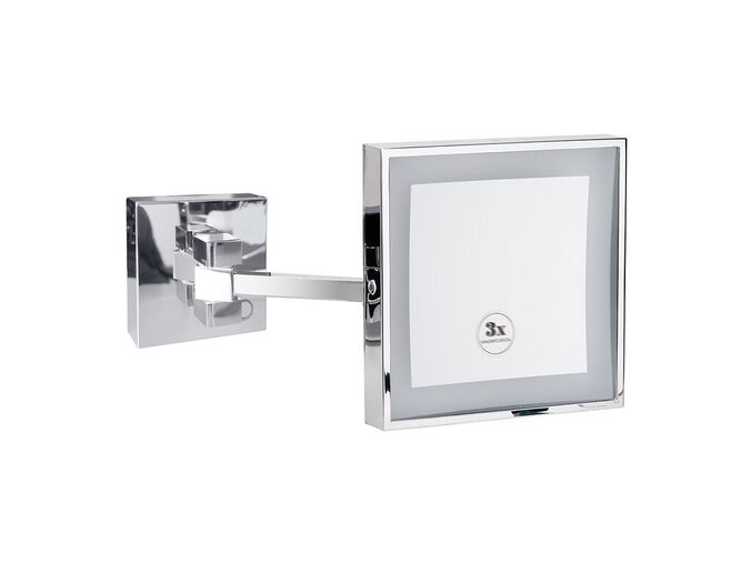 Bemeta Kosmetická zrcátka kosmetické zrcátko 200x200 mm, s LED osvětlením, chrom