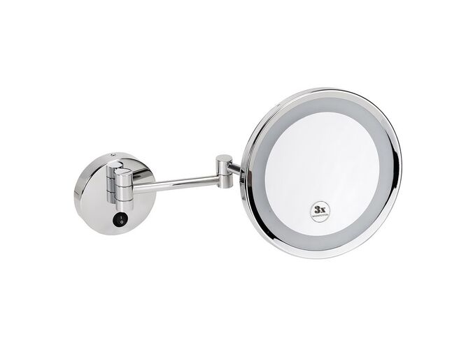 Bemeta Kosmetická zrcátka kosmetické zrcátko průměr 240 mm, s LED osvětlením, chrom