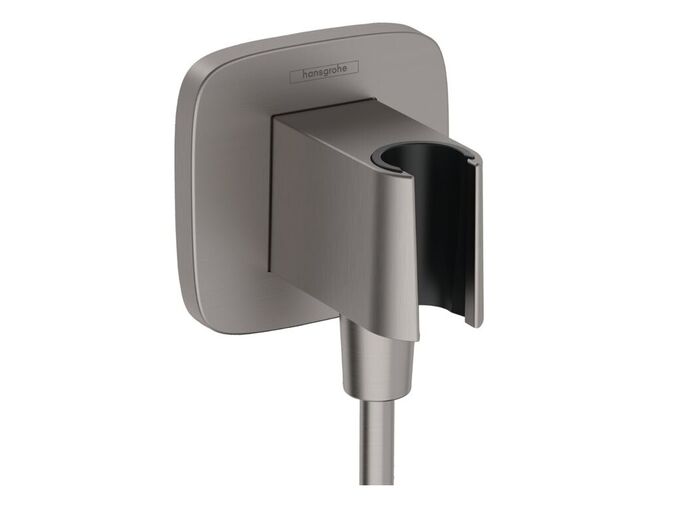 Hansgrohe Fixfit Sprchové kolínko s držákem, kartáčovaný černý chrom