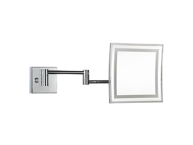 Bemeta Kosmetická zrcátka kosmetické zrcátko 225x225 mm, na rameni, s teplým i studeným osvětlením, chrom