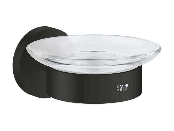 Grohe QuickFix Start Mýdlenka s držákem, sklo/matná černá