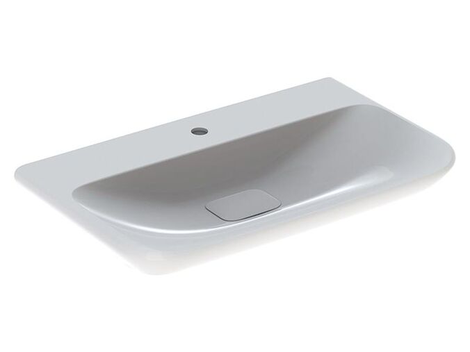 Geberit myDay umyvadlo 80x48 cm, s otvorem pro baterii, bez přepadu, KeraTect, bílá