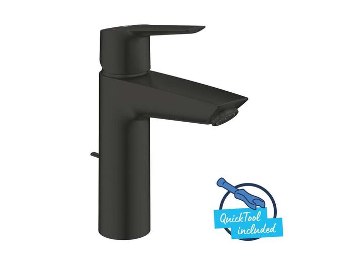 Grohe QuickFix Start Umyvadlová baterie s výpustí, studený start, matná černá