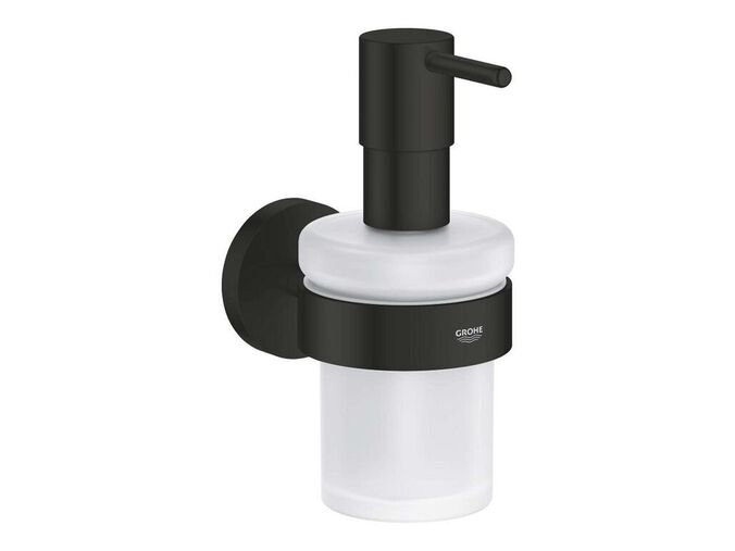 Grohe QuickFix Start Dávkovač mýdla s držákem, sklo/matná černá