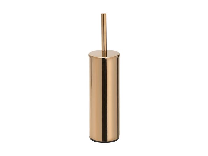 Bemeta Coral WC štětka válcová na postavení/pověšení, černý kartáč, Coffe-Gold lesk