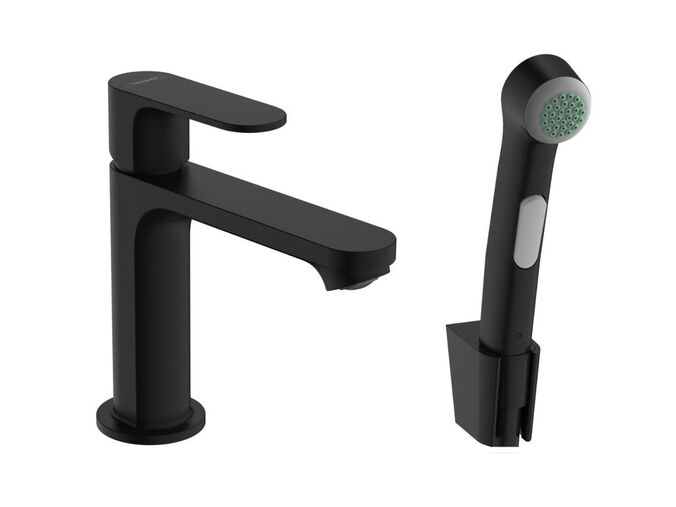 Hansgrohe Rebris S Umyvadlová baterie s bidetovou sprškou, matná černá