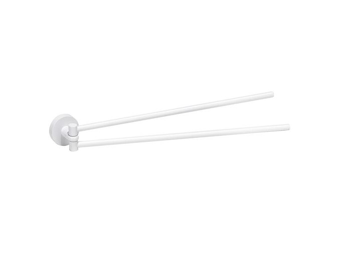 Bemeta White dvojitý držák ručníků otočný 42 cm, bílá