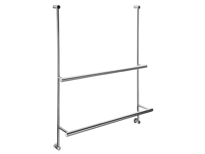 Sapho Závěsný držák ručníků na sprchovou zástěnu 600x730x125mm, chrom