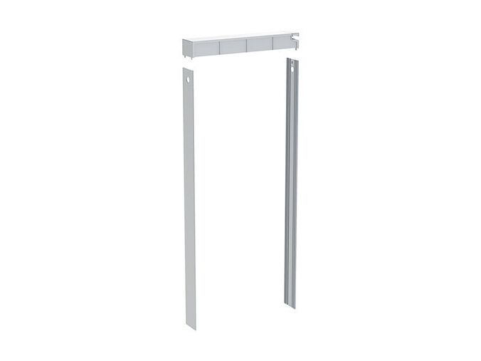 Geberit Monolith sada pro sanitární modul Monolith, závěsné WC, 114 cm, víko splach. nádržky s bočním opláštění, pro individuální úpravu, kartáčovaný hliník