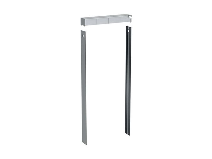 Geberit Monolith sada pro sanitární modul Monolith, závěsné WC, 114 cm, víko splach. nádržky s bočním opláštění, pro individuální úpravu, černý chrom, kartáčovaný hliník