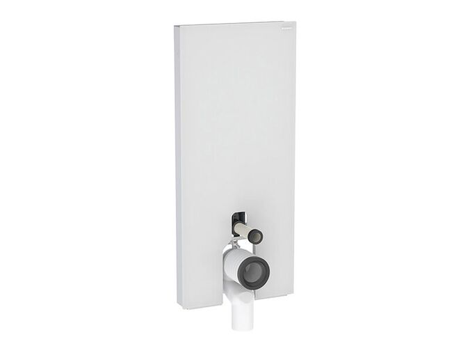 Geberit sanitární modul pro stojící WC, 114 cm, spodní přívod vody, čelo bílé sklo hlazené