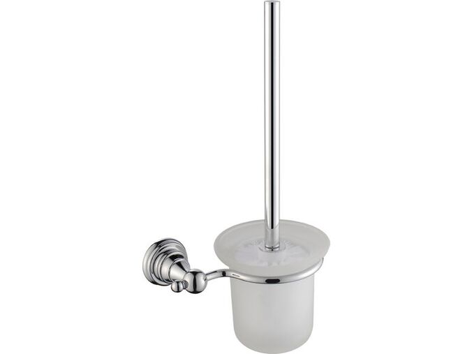 Sapho DIAMOND WC štětka závěsná, mléčné sklo, chrom