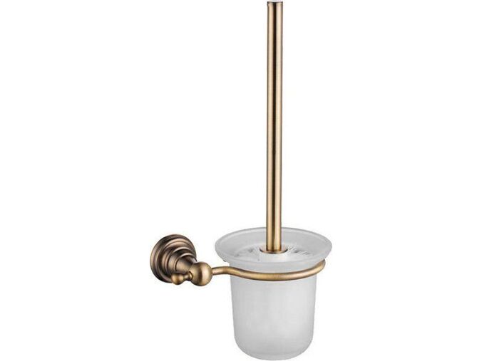Sapho DIAMOND WC štětka závěsná, mléčné sklo, bronz
