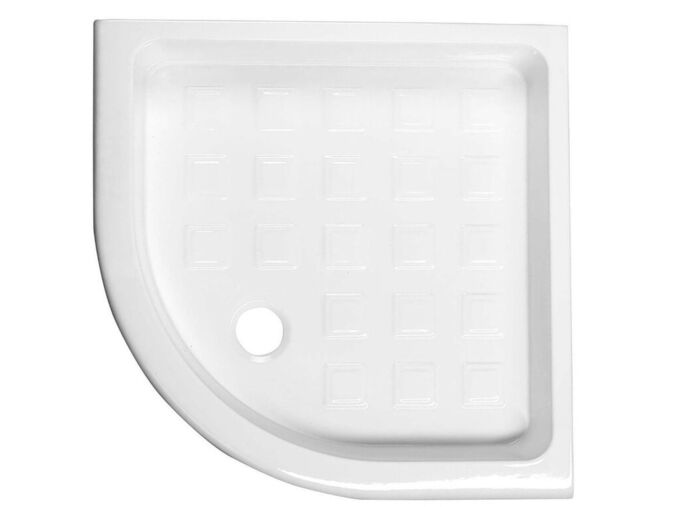 Kerasan RETRO keramická sprchová vanička, čtvrtkruh 90x90x20cm, R550, bílá