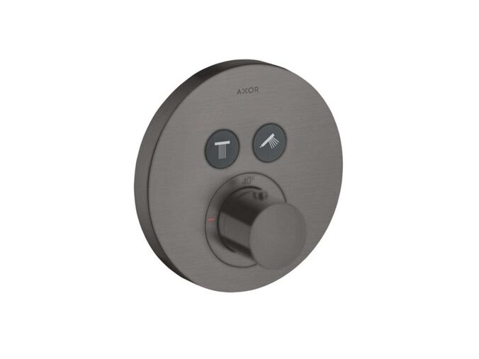 Axor ShowerSelect Termostat pod omítku pro 2 spotřebiče, kartáčovaný černý chrom