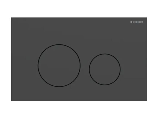 Geberit Sigma40 Round ovládací tlačítko, pro 2 množství splachování, černá mat, easy-to-clean