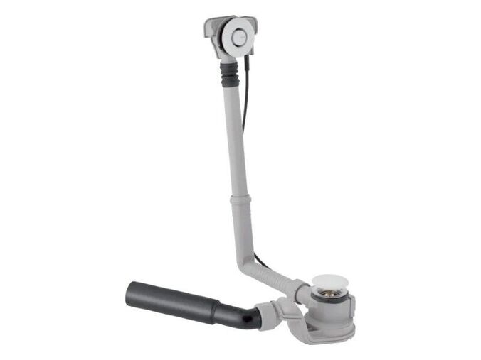 Geberit PushControl vanová odpadní souprava s ovládáním PushControl, d52, délka 26 cm, s připojovacím kolenem, chrom lesk