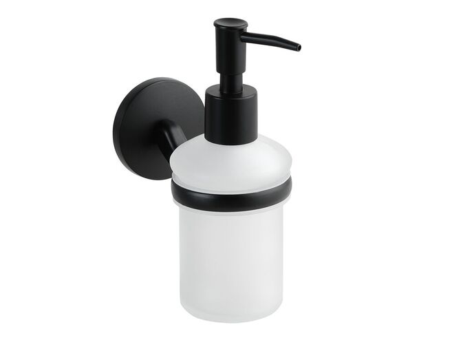 Bemeta Nox dávkovač tekutého mýdla, 200 ml, mléčné sklo, černá
