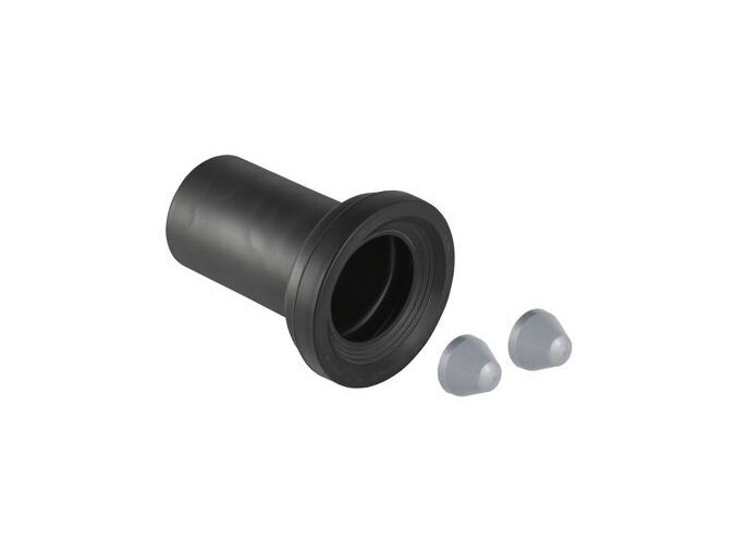 Geberit Připojovací manžeta z PE, délka 13,5 cm, d 90, se 2 pochromovanými matnými krytkami