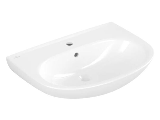 Villeroy & Boch O.novo Umyvadlo 60x46 cm, s přepadem, otvor pro baterii, CeramicPlus, alpská bílá