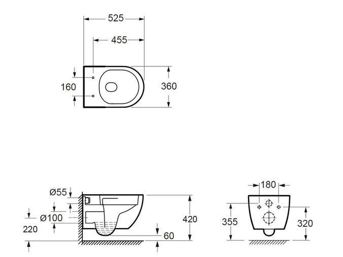 kielle Oudee Závěsné WC se sedátkem SoftClose, Vortex Rimless, bílá