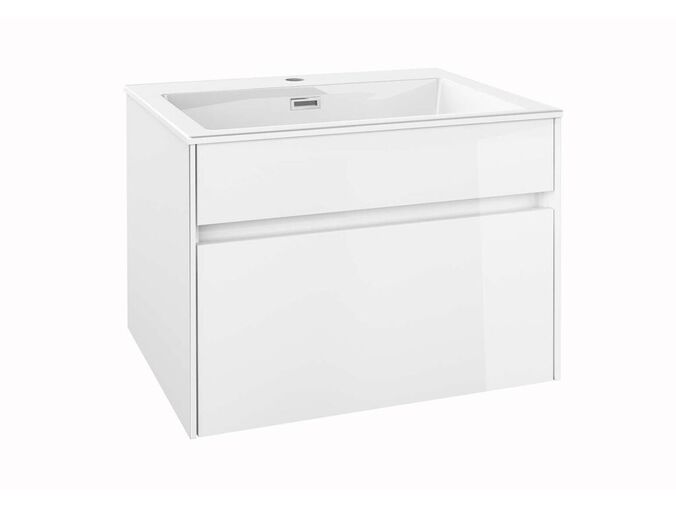 kielle Nefia Skříňka s umyvadlem 60 cm, lesklá bílá