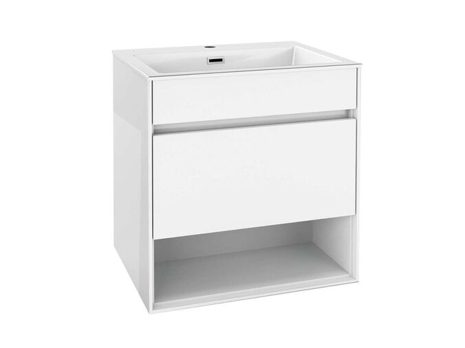 kielle Nefia Skříňka s umyvadlem 60 cm, lesklá bílá