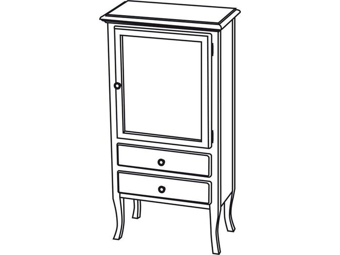 Sapho RETRO skříňka 60x120x38cm, starobílá, pravá