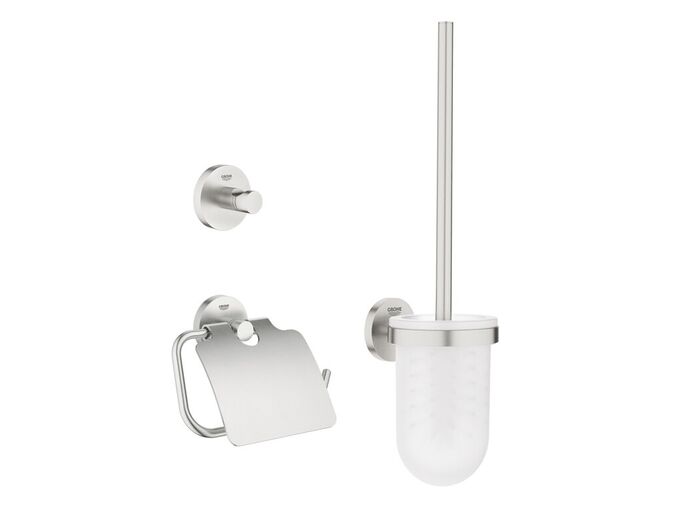 Grohe Essentials Sada doplňků pro toaletu 3 v 1, supersteel