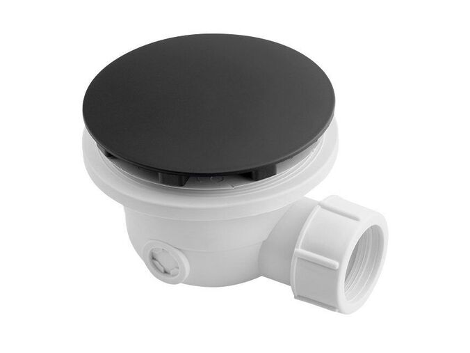 Polysan Vaničkový sifon, průměr 90mm, DN40, krytka černá mat