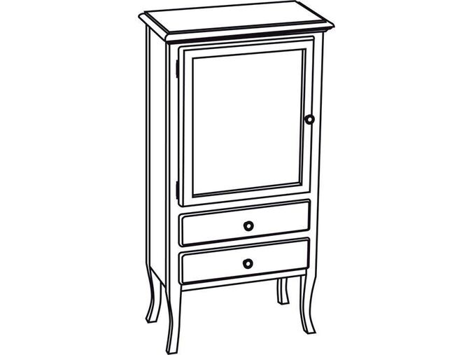 Sapho RETRO skříňka 60x120x38cm, starobílá, levá