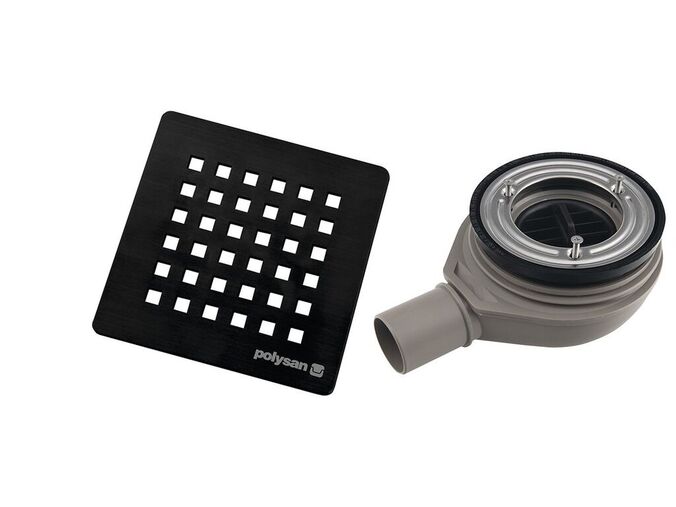 Polysan FLEXIA vaničkový sifon, průměr 90mm, DN40, krytka černá