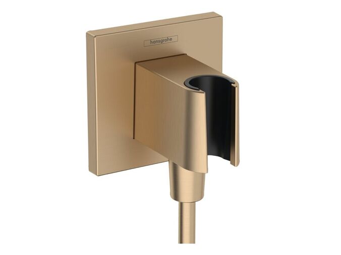Hansgrohe Fixfit Sprchové kolínko s držákem, kartáčovaný bronz